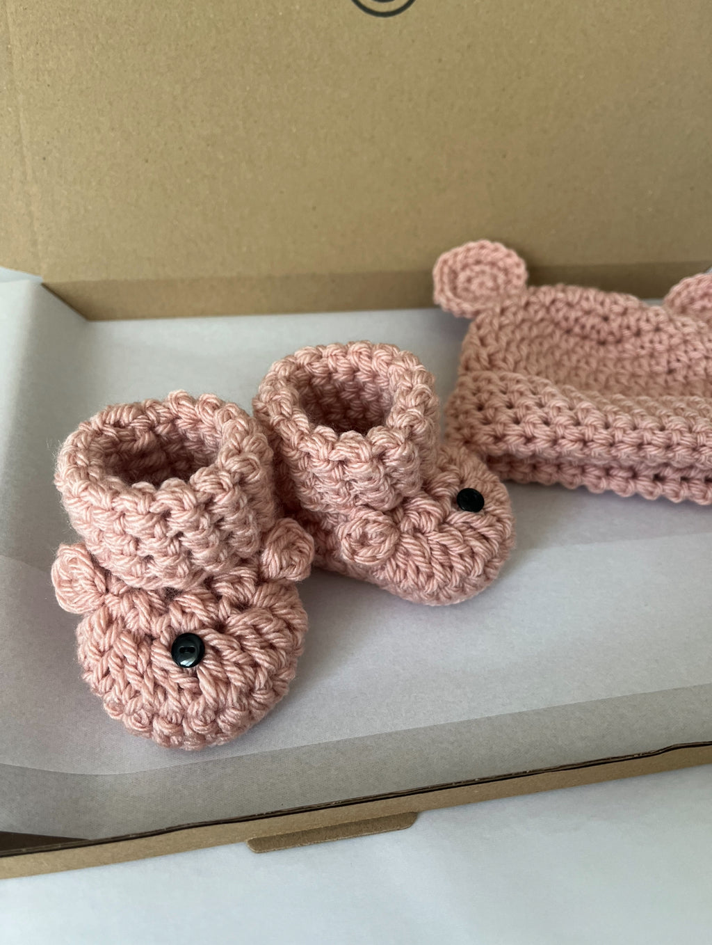 Baby Bear Set (Powder Pink)