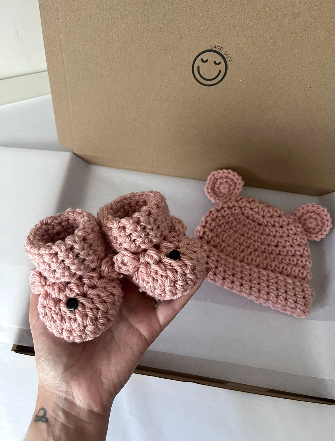Baby Bear Set (Powder Pink)