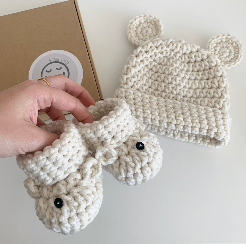 *RTS* Baby Bear Set - Cream (0-3 months)