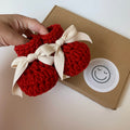 Christmas Lace Baby Booties (Vintage Style)