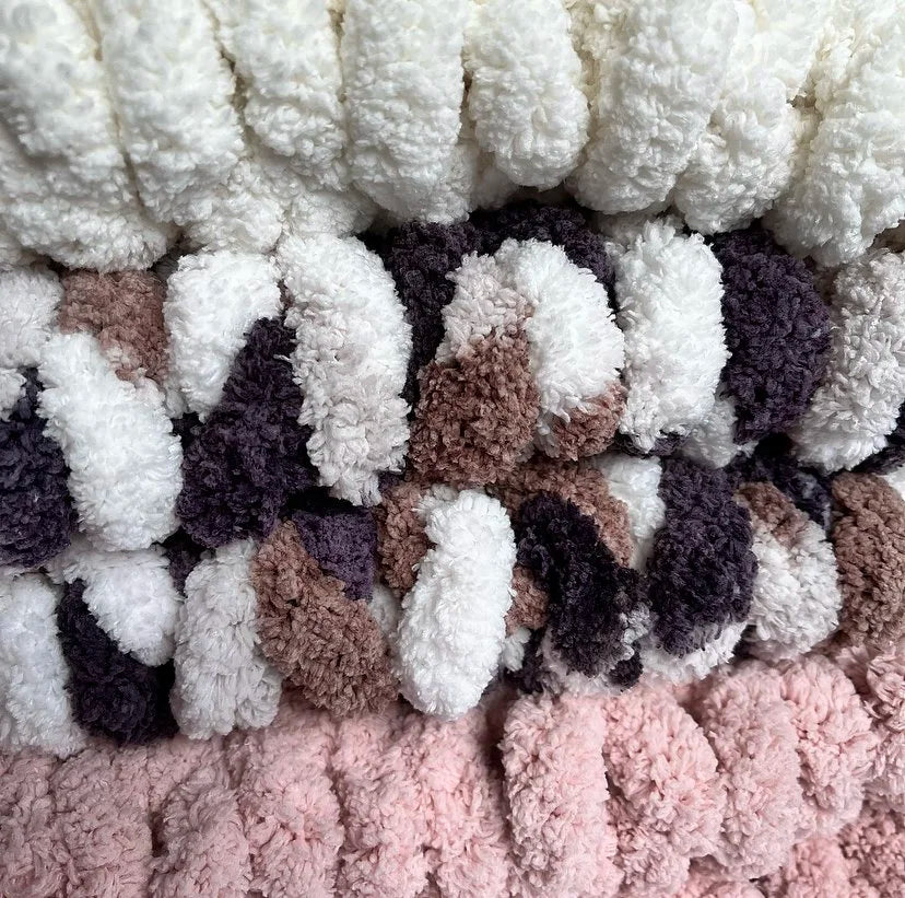 *RTS* Super Chunky Hand-Knitted Baby Blanket (Marshmallow)