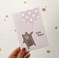 Hello Baby Bear Card (Pink) - Love Kiddo UK