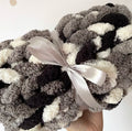 Super Chunky Hand-Knitted Baby Blanket (Liquorice)