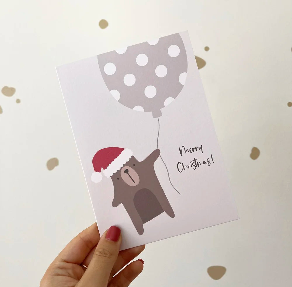 Merry Christmas Bear Card - Love Kiddo UK