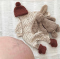 Pom-Pom Hat & Bootie Set (Mulberry)