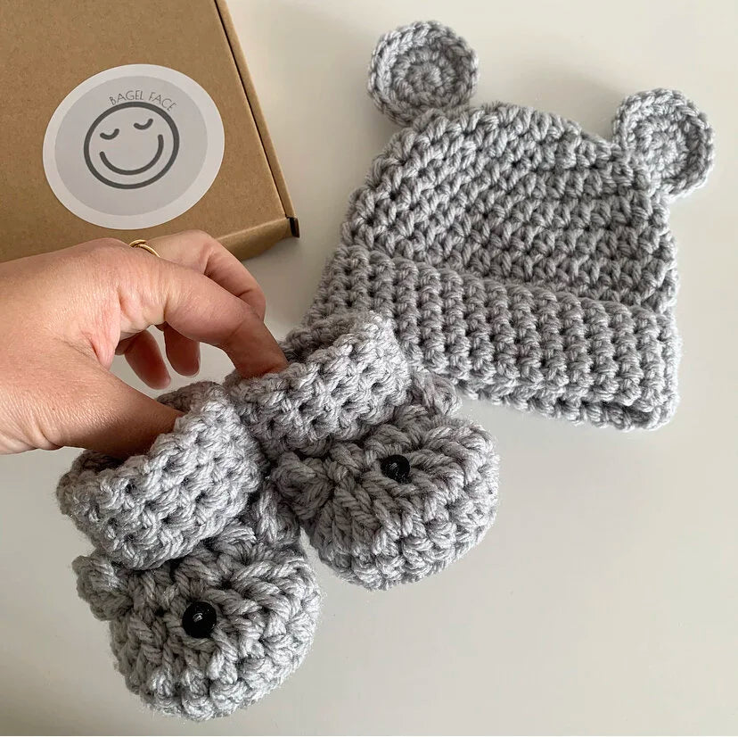 *RTS* Baby Bear Set - Silver/Grey (0-3 months)