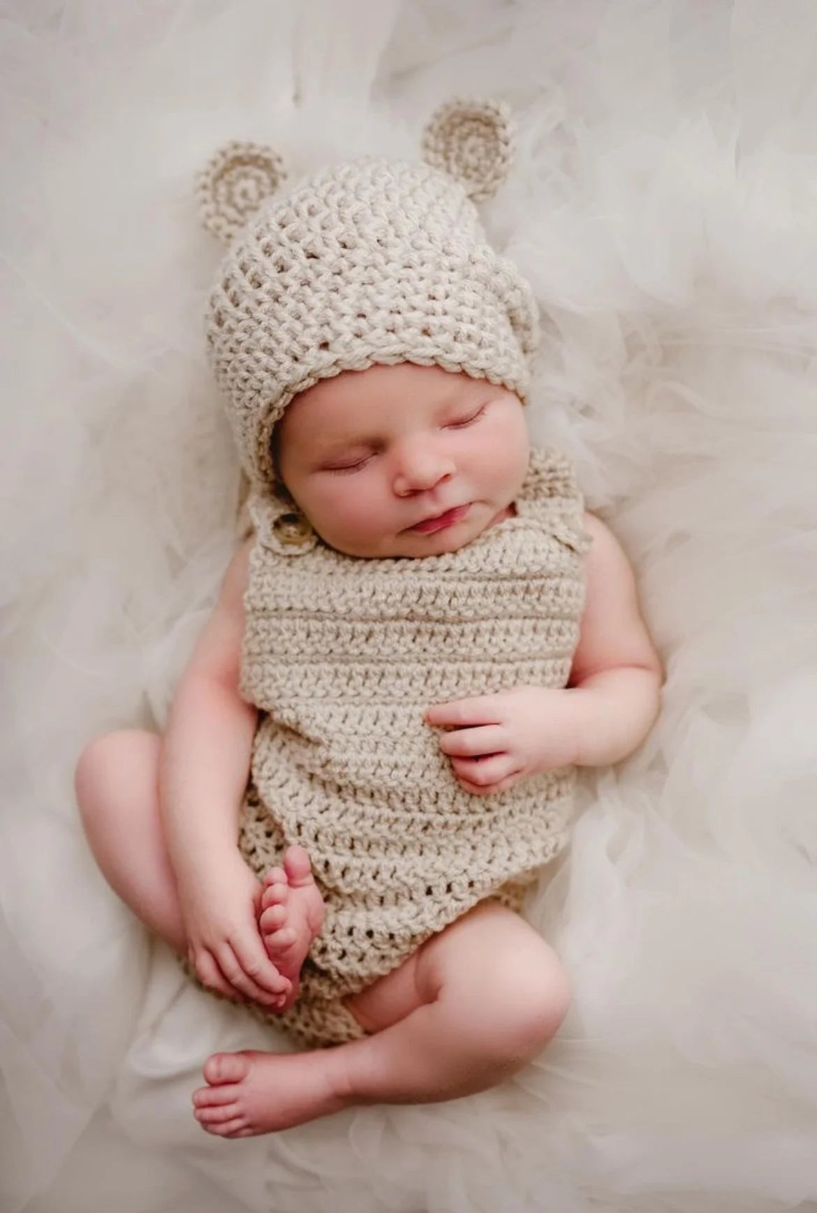 Romper, Hat & Bootie Set - Stone