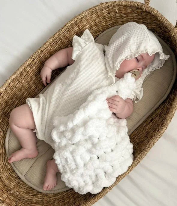 Super Chunky Hand-Knitted Baby Comforter