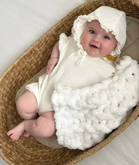 Super Chunky Hand-Knitted Baby Comforter